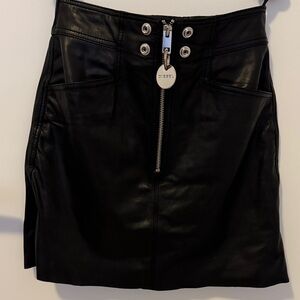 Diesel Black Mini Skirt with Zipper Detail